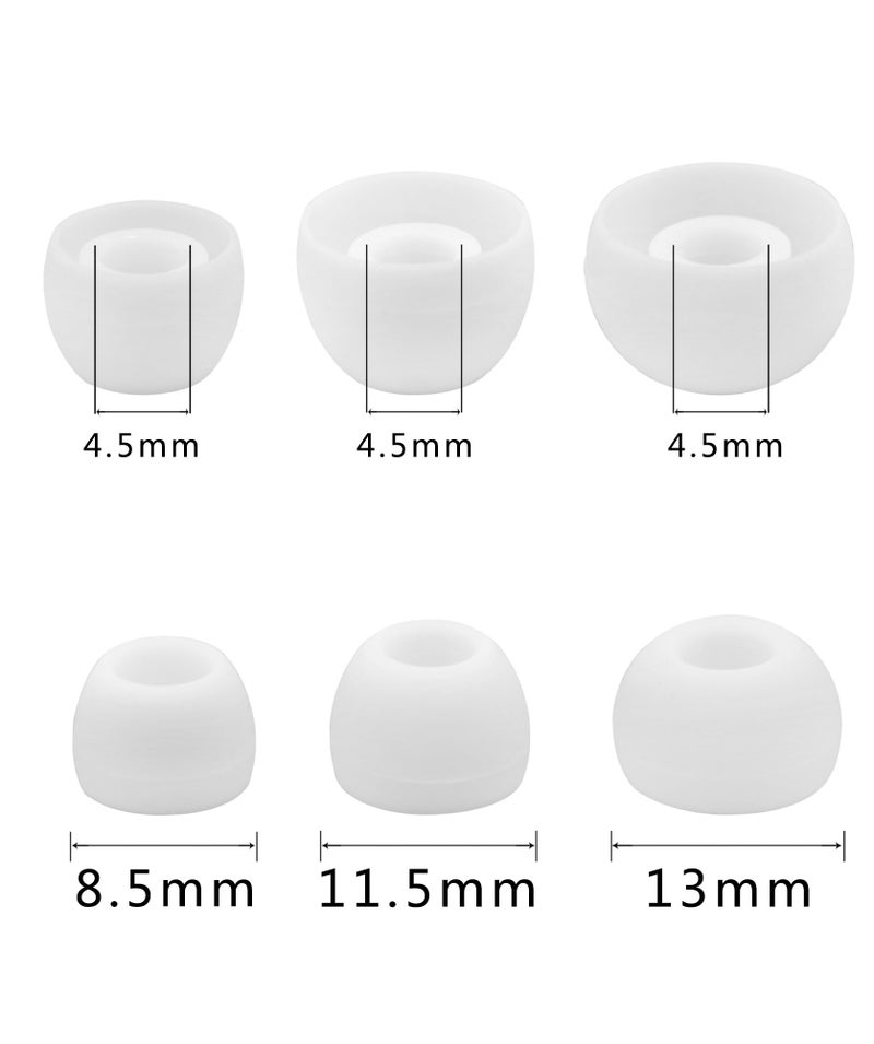 ALXCD Ear Tips Compatible with Powerbeats 3 2 Wireless, S/M/L 3 Sizes 12 Pairs Silicone Earbuds Tips Replacement Eartip, Compatible with Beats Powerbeats 3 Wireless 2, 12 Pairs Black/White/Red/Gray - Image 2
